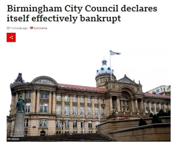 五五策略 突发！英国第二大城市伯明翰市政府宣布“破产”